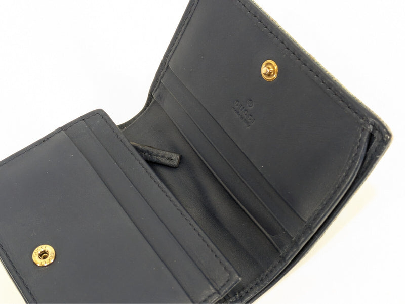Gucci Denim Wallet Flora Flower Bifold