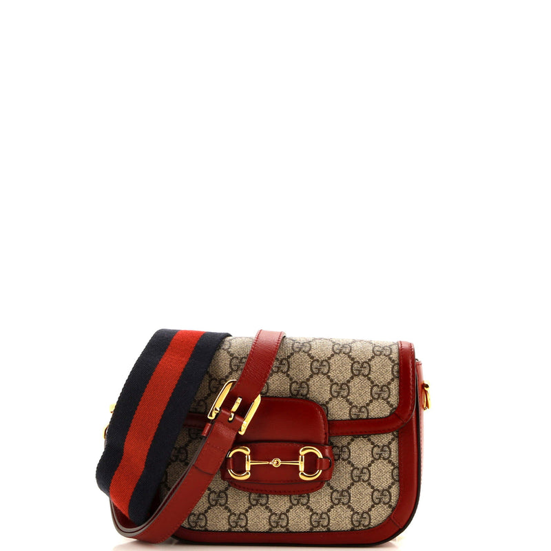 Gucci Horsebit Shoulder Bag Gg Coated