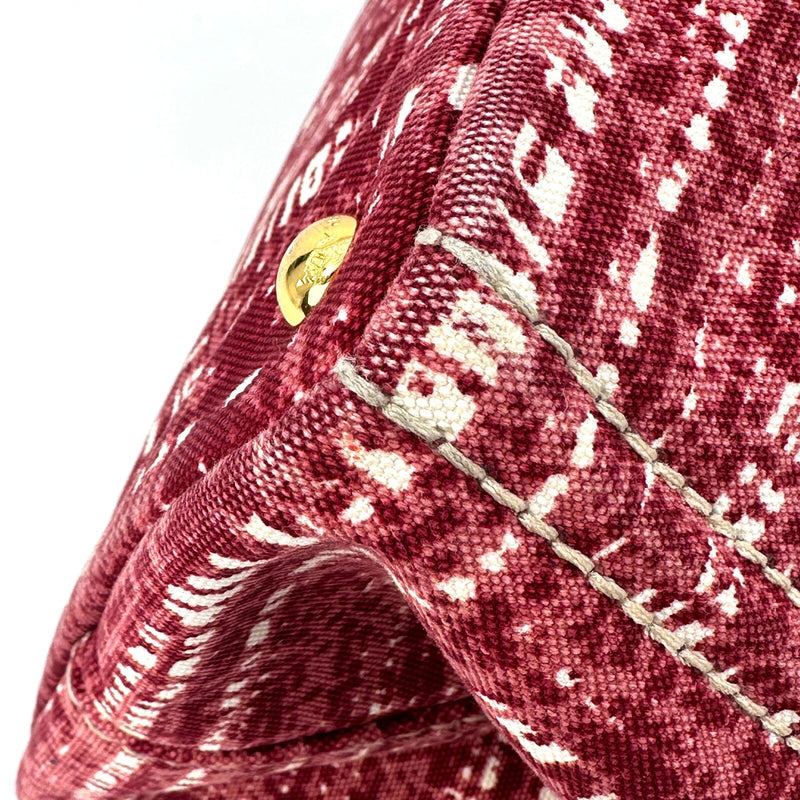 [Rare]Prada Canapa Hand Bag Canvas Red
