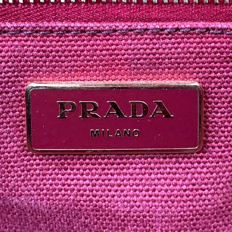 [Rare]Prada Canapa Hand Bag Canvas Red