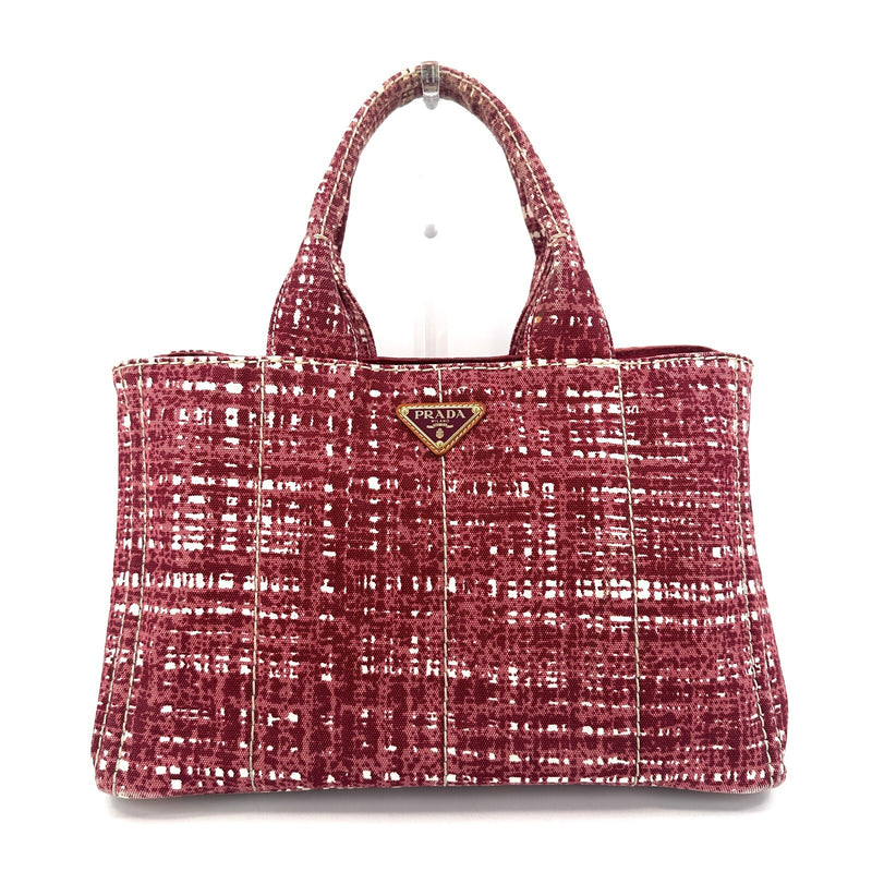 [Rare]Prada Canapa Hand Bag Canvas Red
