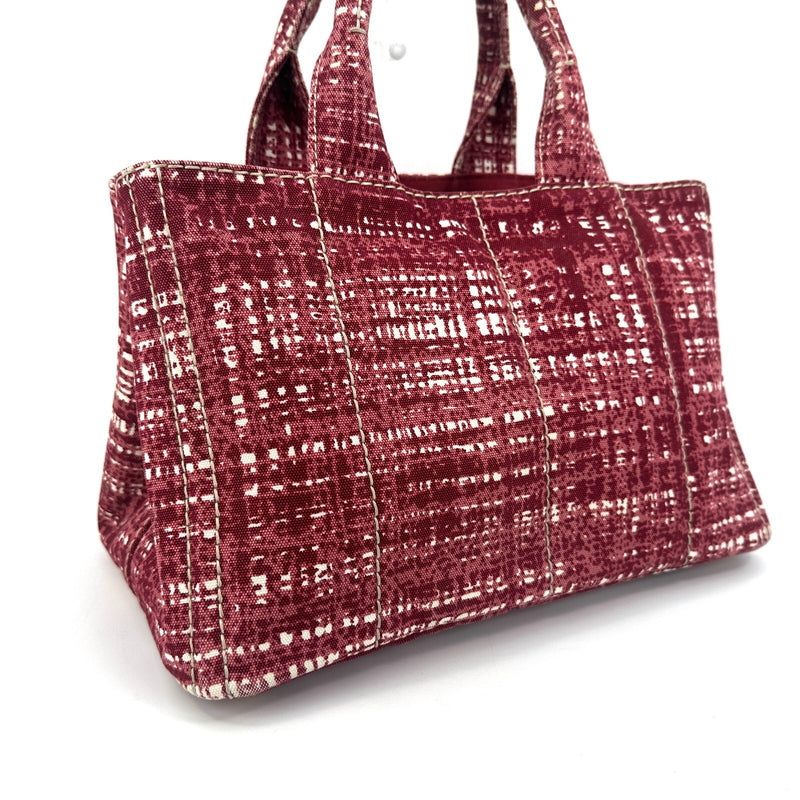 [Rare]Prada Canapa Hand Bag Canvas Red
