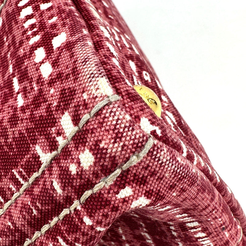 [Rare]Prada Canapa Hand Bag Canvas Red