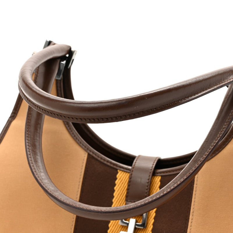 Gucci Canvas Web Bardot Shoulder Bag