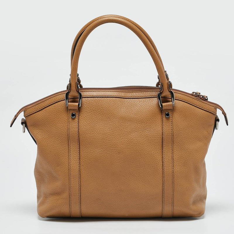 Gucci Choco Tan Leather Interlocking G