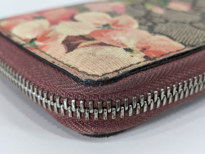 Gucci Blooms Coin Card Case Zip Pvc Pink