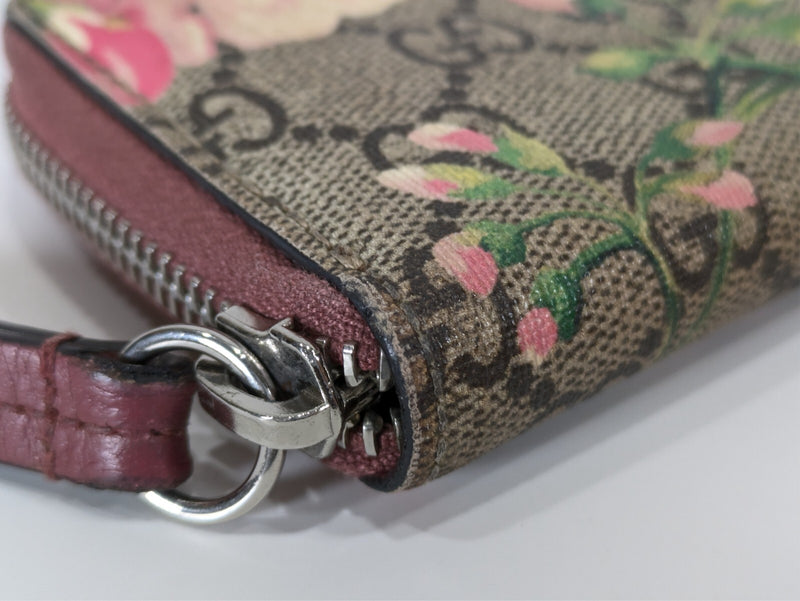 Gucci Blooms Coin Card Case Zip Pvc Pink
