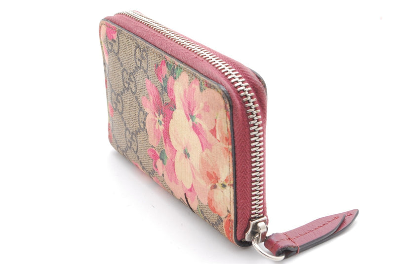 Gucci Blooms Coin Card Case Zip Pvc Pink