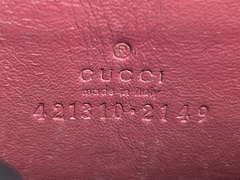 Gucci Blooms Coin Card Case Zip Pvc Pink
