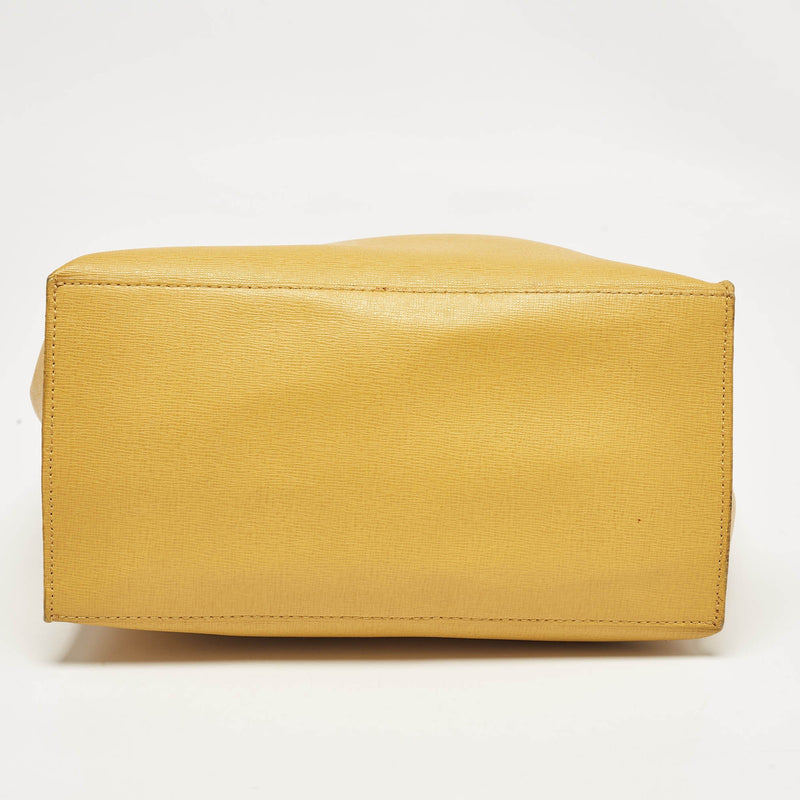 Furla Yellow Leather Divide It Tote