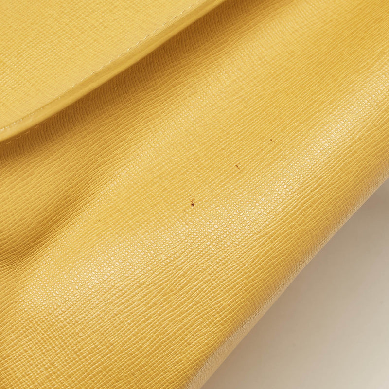 Furla Yellow Leather Divide It Tote