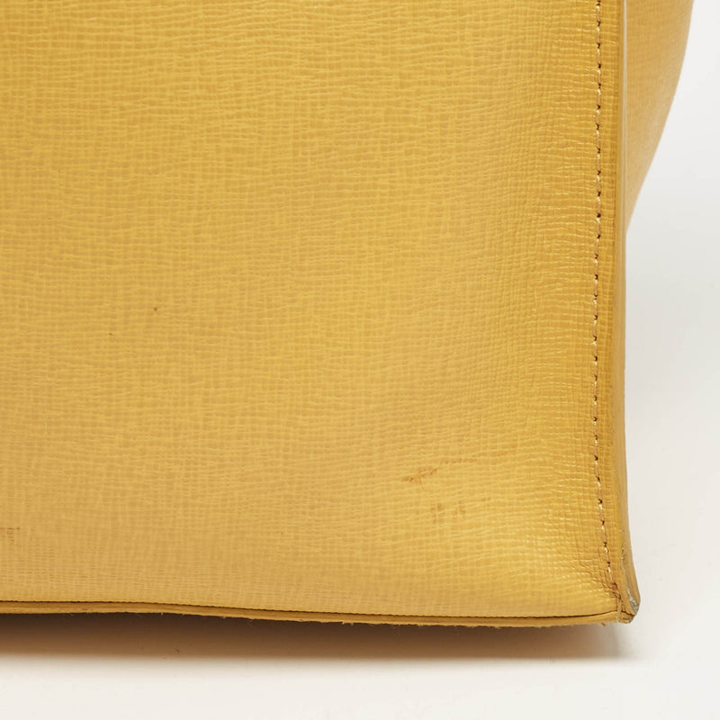 Furla Yellow Leather Divide It Tote