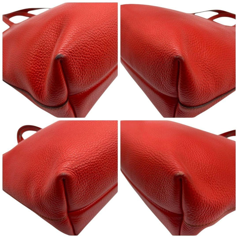 Salvatore Ferragamo Red Leather Tote Bag