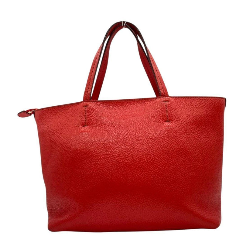 Salvatore Ferragamo Red Leather Tote Bag