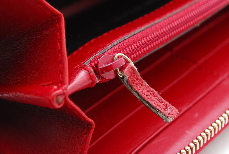 Gucci Wallet Ribbon Microgg Enamel Red