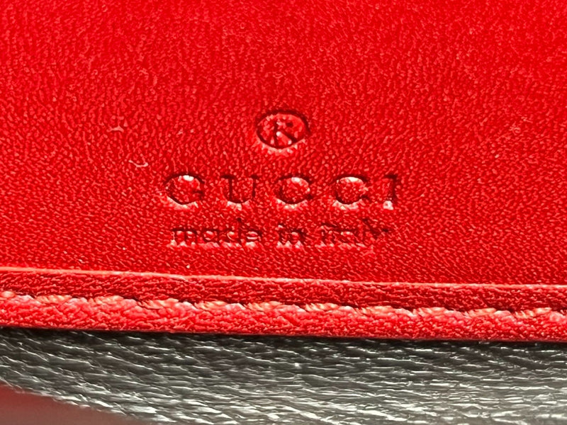 Gucci Wallet Ribbon Microgg Enamel Red