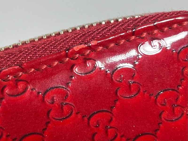 Gucci Wallet Ribbon Microgg Enamel Red