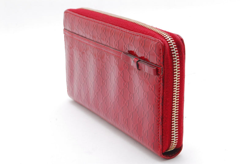Gucci Wallet Ribbon Microgg Enamel Red