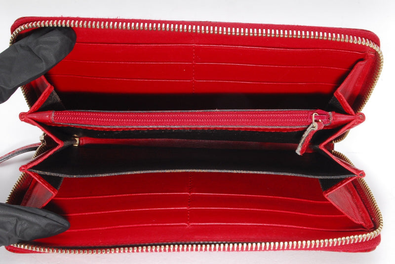 Gucci Wallet Ribbon Microgg Enamel Red