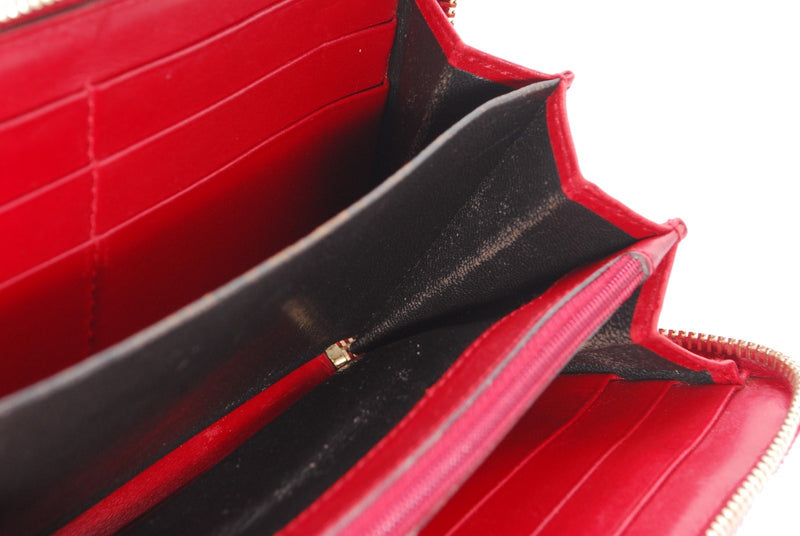 Gucci Wallet Ribbon Microgg Enamel Red