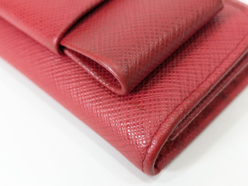 Prada Saffiano Ribbon Key Case Purse
