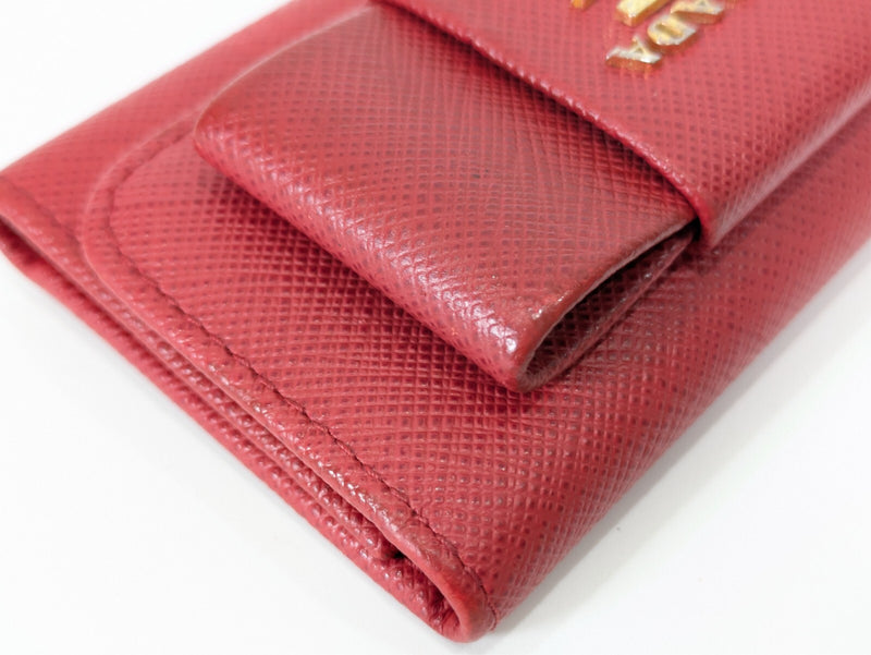 Prada Saffiano Ribbon Key Case Purse