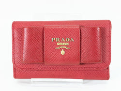 Prada Saffiano Ribbon Key Case Purse