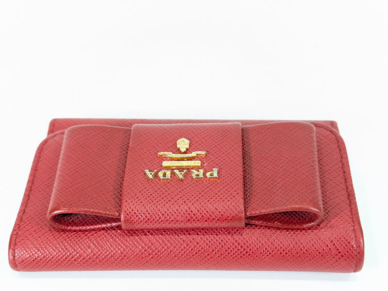 Prada Saffiano Ribbon Key Case Purse