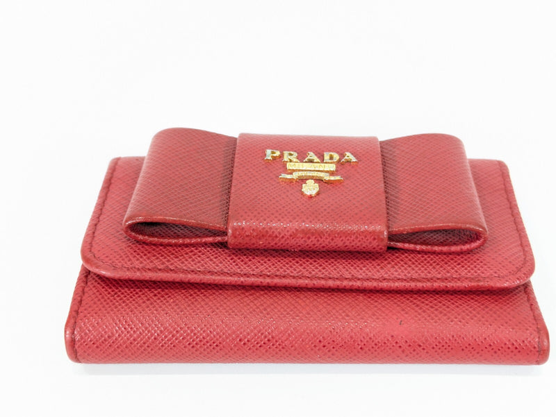 Prada Saffiano Ribbon Key Case Purse