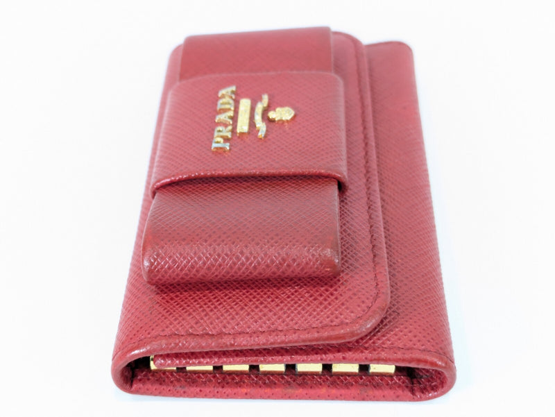 Prada Saffiano Ribbon Key Case Purse