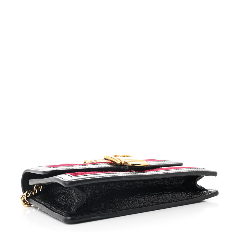 Gucci Velvet Gg Super Mini Sylvie Chain