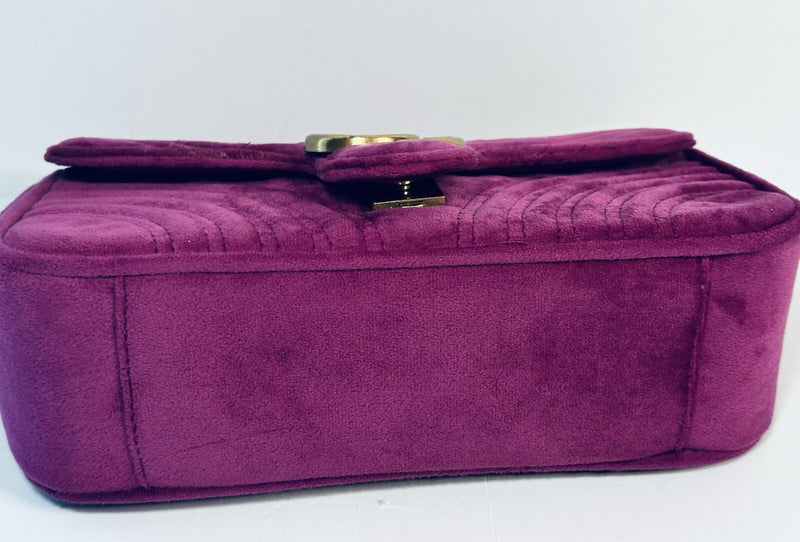 Gucci Velvet Mini Gg Marmont Crossbody