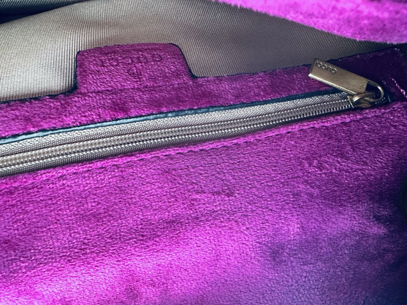 Gucci Velvet Mini Gg Marmont Crossbody