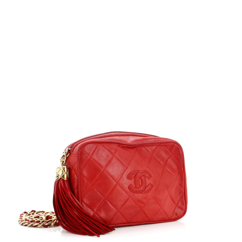Chanel Vintage Diamond Cc Camera Bag