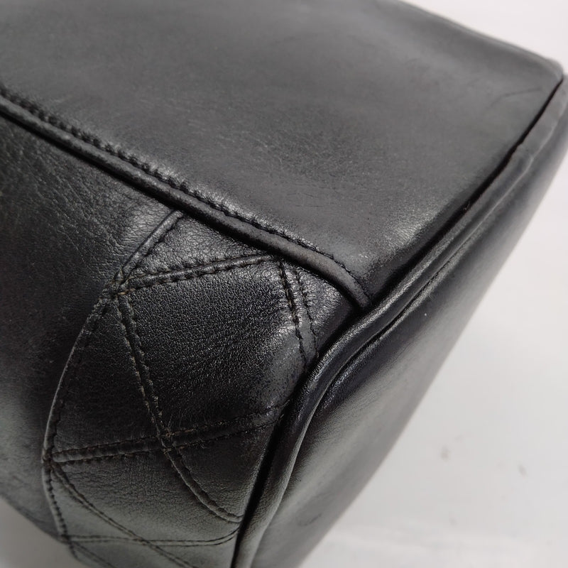 Chanel Vanity Bag Black Leather