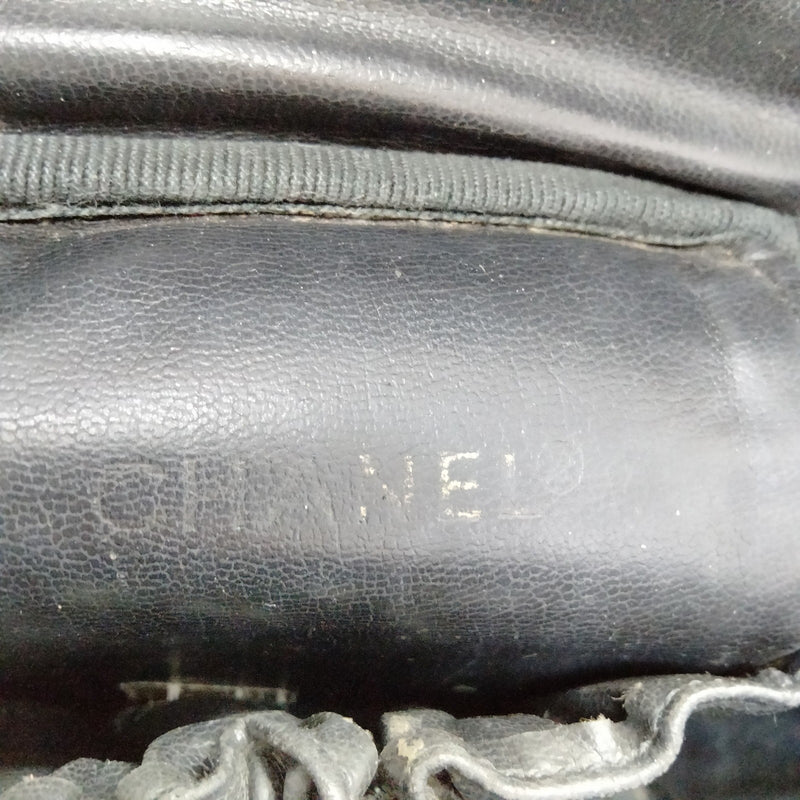 Chanel Vanity Bag Black Leather