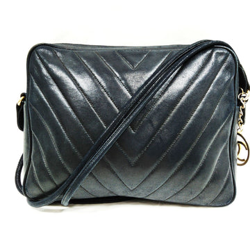 Chanel Shoulder Bag Black Leather