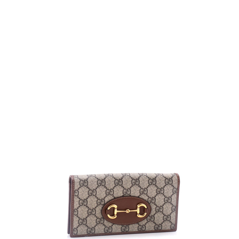 Gucci Horsebit Chain Wallet Gg Coated