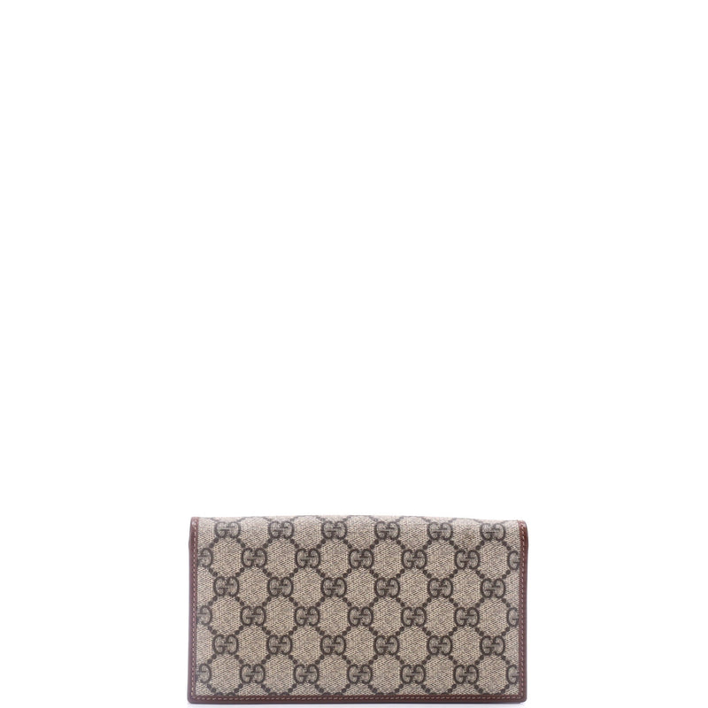 Gucci Horsebit Chain Wallet Gg Coated