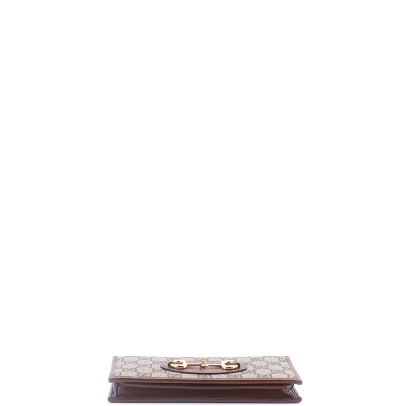 Gucci Horsebit Chain Wallet Gg Coated