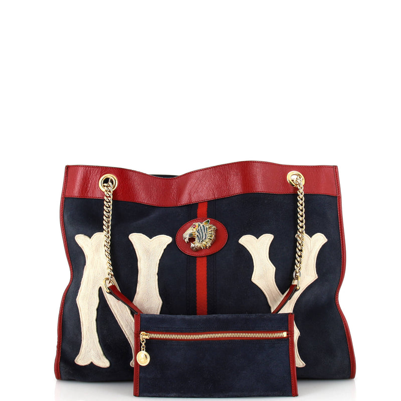 Gucci Rajah Chain Tote Suede With