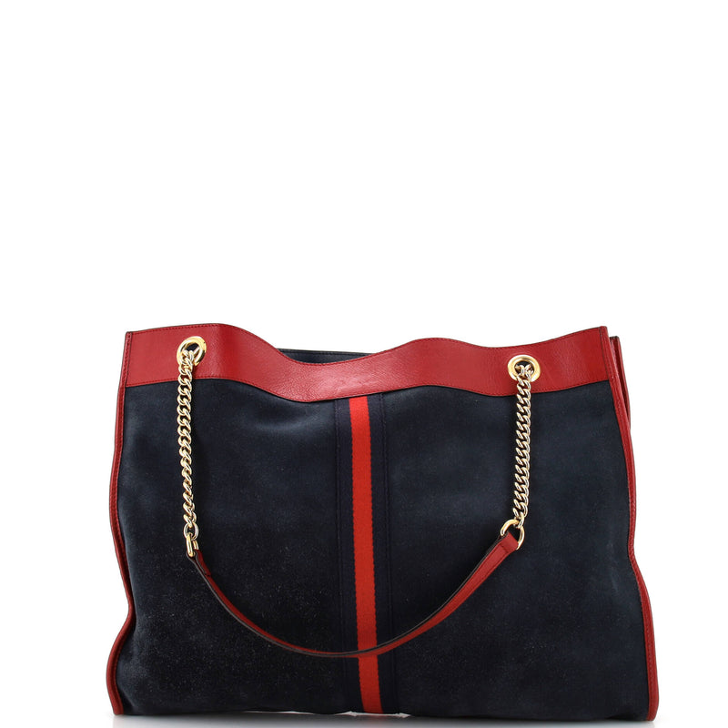 Gucci Rajah Chain Tote Suede With