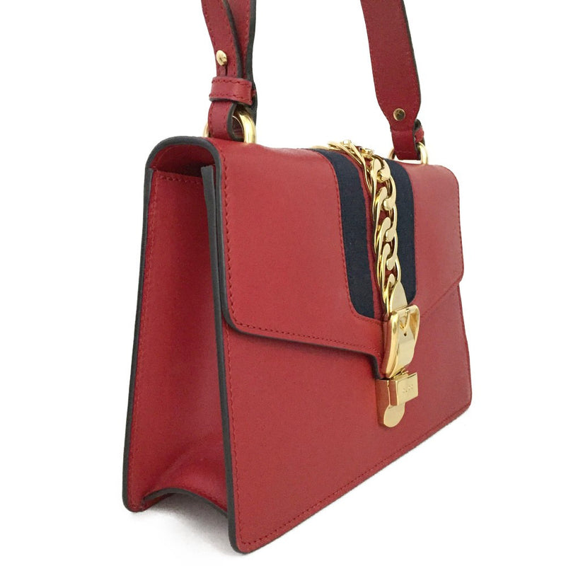 Gucci Sylvie Sherry Line Leather 2Way