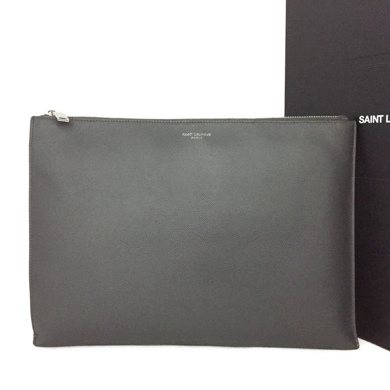 Saint Laurent Logo Leather Zip Tablet