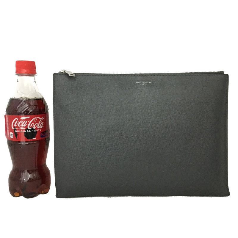 Saint Laurent Logo Leather Zip Tablet