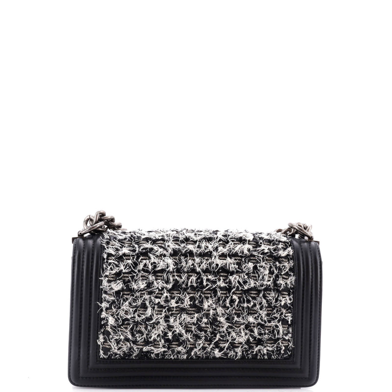 Chanel Boy Flap Bag Braided Tweed Old