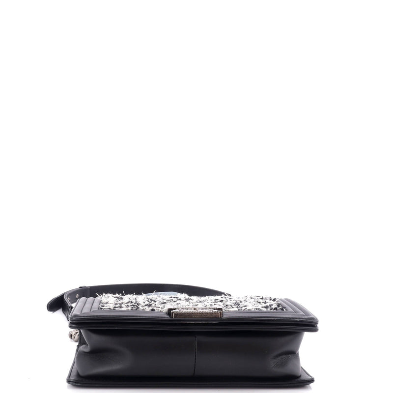 Chanel Boy Flap Bag Braided Tweed Old