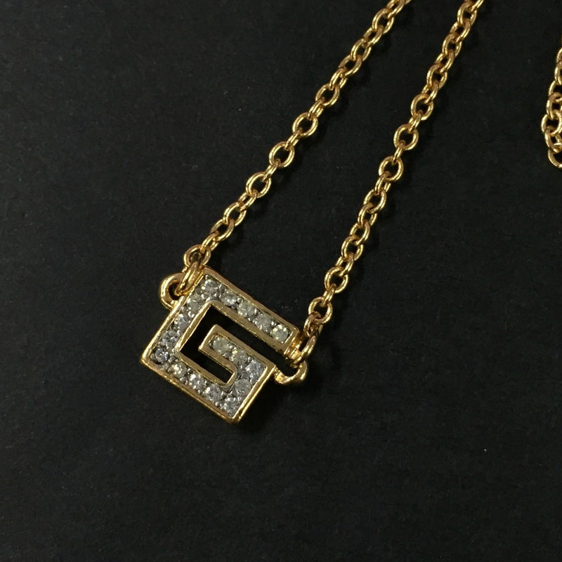 Givenchy G Logo Rhinestone Gold Tone