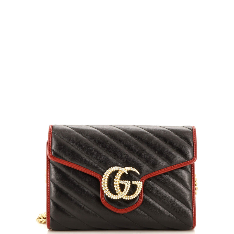 Gucci Gg Marmont Chain Wallet Diagonal