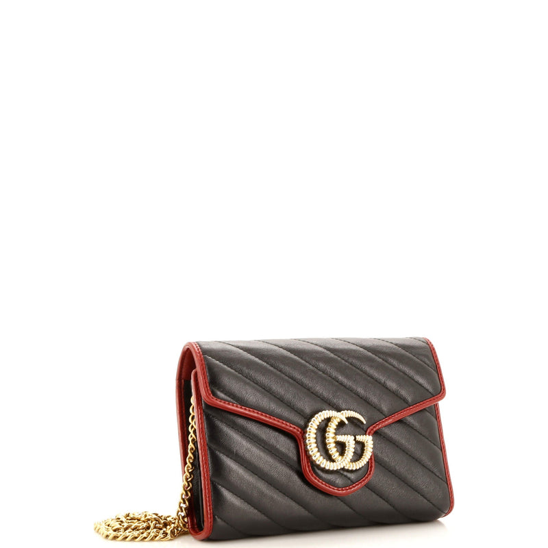Gucci Gg Marmont Chain Wallet Diagonal